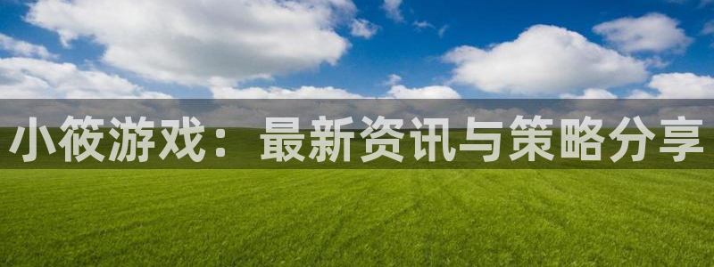 优贝娱乐平台官网登录：小筱游戏：最新资讯与策略分享